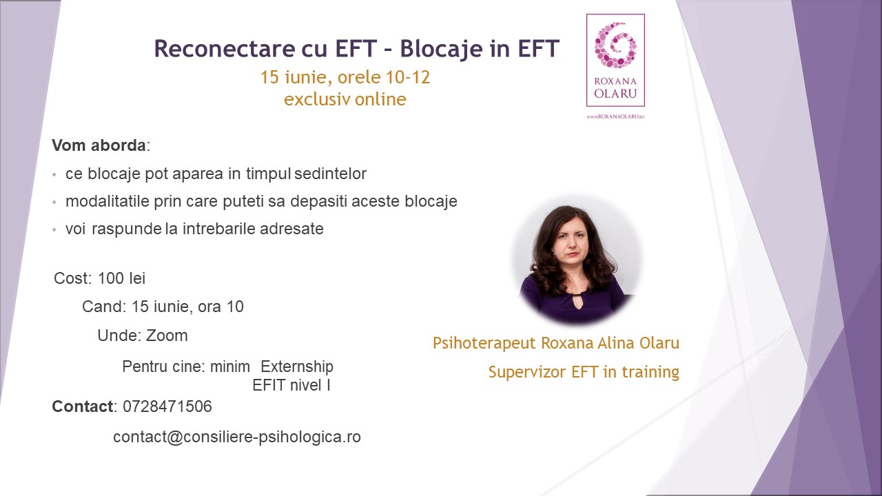 blocaje in eft - reconectare cu eft