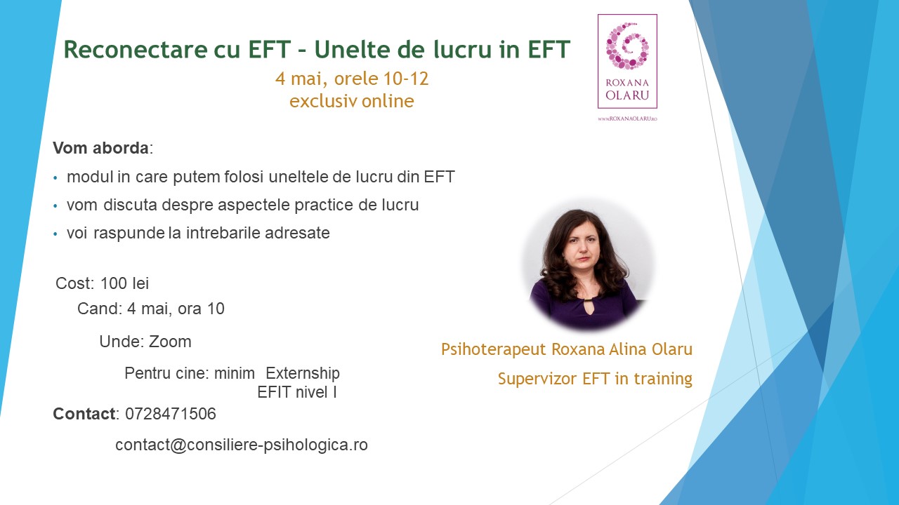 unelte de lucru in eft - reconectare cu eft