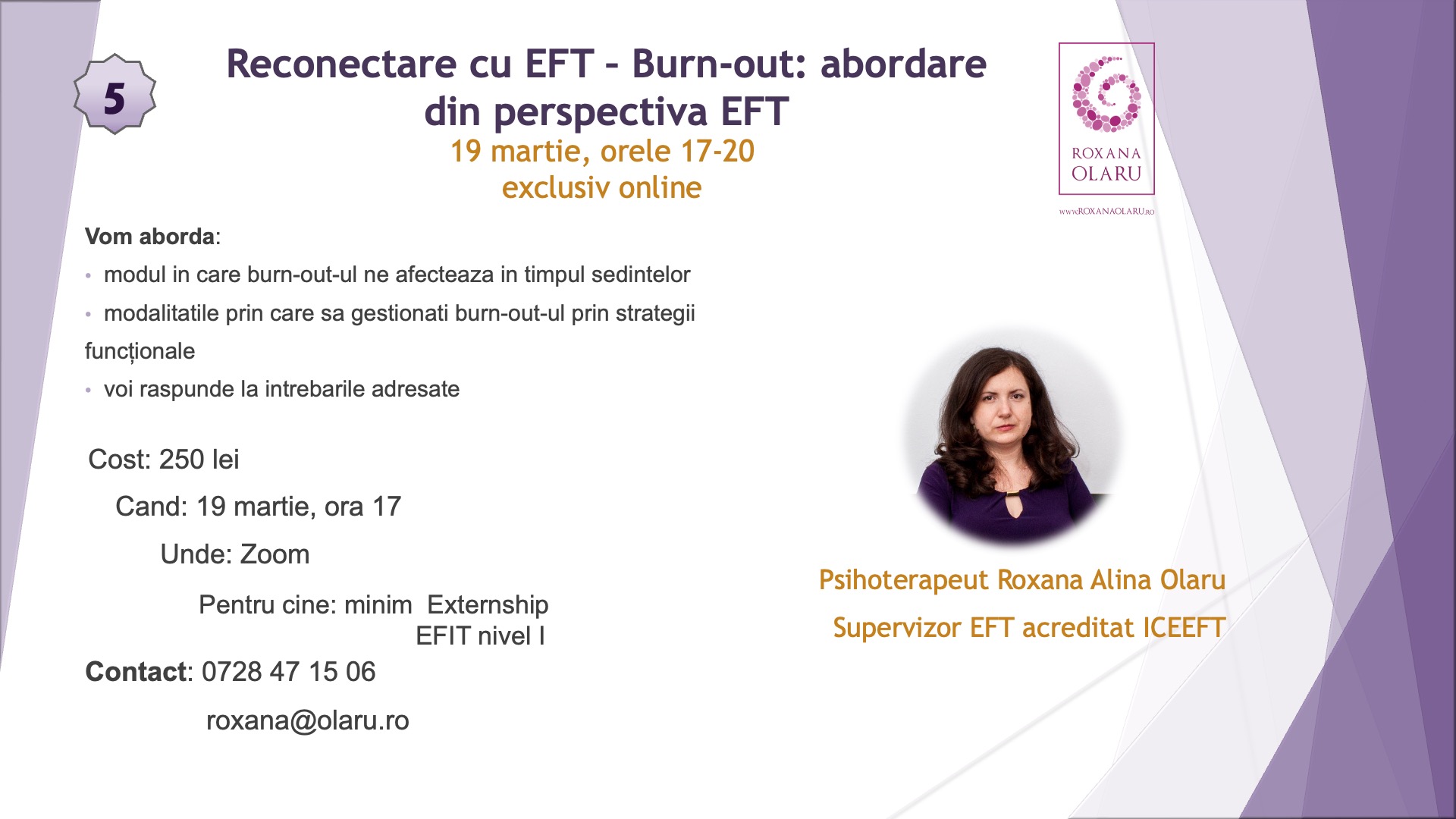05. Burn-out: abordarea din perspectiva EFT