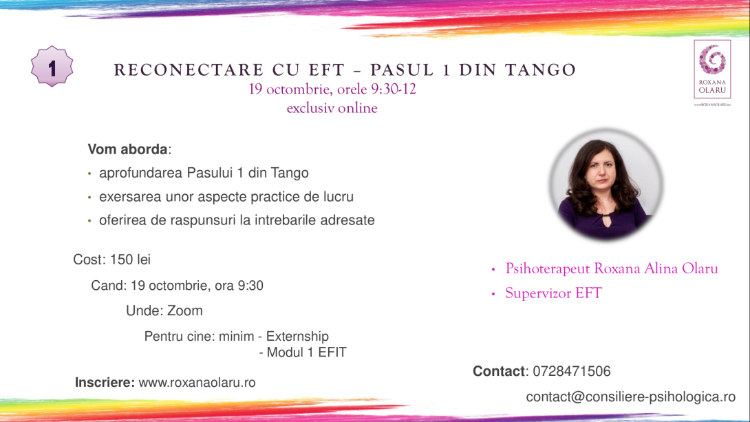 reconectare cu eft - pasul 1 din tango